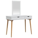 vidaXL Sminkebordsett FAUSKE 2 stk. Hvit 100 x 50 x 143 cm