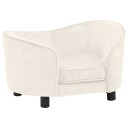 Vidaxl Hundesofa Kremhvit 69X49X40 cm Plysj