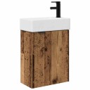  Badeværelses enhet med kran Gammelt tre 45,5 x 22,5 x 84 cm