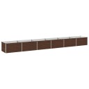 vidaXL Hevet Hagebed Svart 600 x 80 x 55 cm kaldvalset stål