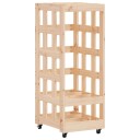 Vedstativ med hjul 40x49x110 cm heltre furu