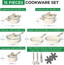 Granitt non stick kokekarsett 15 deler – induksjonsklar