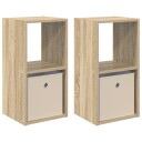 Nattbord 2 pcs Sonoma eik 30,5 x 27 x 59,5 cm Konstruert tre