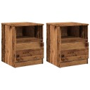  Nattbord 2 stk gammelt tre 40x40x50 cm konstruert tre 8721158438720