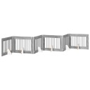 Vidaxl Foldbar Hundegitter Med Stativer 6 Stk. Grå Sonoma 482 cm