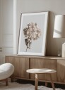 Beige dried flower Poster Plakat / 21x30cm