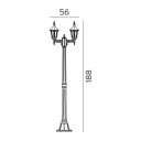 Norlys Rimini Hage Parklampe 402 Ingen, Hvit