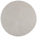  Områdetepper Rund GALATI Krem Ø 120 CM Polyester