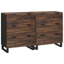  Skap med skuff 2 pcs Brun 60 x 33.5 x 75 cm heltre mango