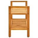 vidaXL Skostativ med 2 hyller 100x27x40 cm heltre eik