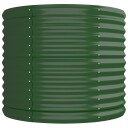 vidaXL Plantekasse pulverlakkert stål 296x80x68 cm grønn