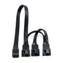 Eletra Pwm Fan 4PIN 1TO3 20CM Y kabel svart
