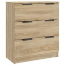 vidaXL Skjenk sonoma eik 60x30x70 cm konstruert tre