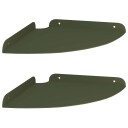 vidaXL Flytende hylle med hylle 2 pcs Olivengrønn 24 x 24 x 2 cm