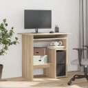 vidaXL Skrivebord sonoma eik 80x45x74 cm sponplate