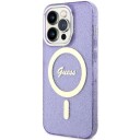 Guess Case For Iphone 14 Pro Max 6,7&Amp Amp Quot  Guhmp14xhcmcgu Purple Hardcase Magsafe Iml Glitter Gold