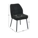 Stol HOME4YOU Zaylen Svart - Svart