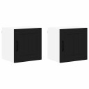  Kjøkkenskap 2 pcs Svart 40 x 31 x 40 cm Konstruert tre