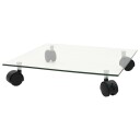 vidaXL Plantetraller 4 stk 35x35 cm herdet glass kvadratisk