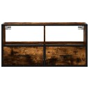  TV-benk røkt eik 80x31x39,5 cm konstruert tre og metall 8721102839801