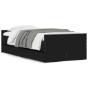 vidaXL Sengeramme med skuffer svart 75x190 cm 8721012246034
