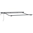  Manuell markiseramme med LEDs Antrasitt 3 x 2 m Aluminium