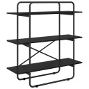 vidaXL Bokhylle 3 nivåer 100 x 35 x 105 cm PB Svart eik
