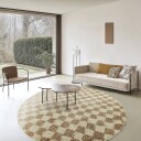 Runde tepper   Elsey Natural Cotton Shaggy krem/sand Størrelse: Ø 200 cm