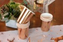 Santex Pappkopper Roségull Metallic - 10-pakning