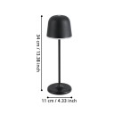 Eglo MANNERA BORDLAMPE Svart Høyde: 34 cm Diameter: 11 cm