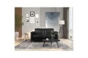 Reclinersofa uten hjørne Loft24 2 seters sofa Lund svart skinn/PU elektrisk hvilestol Svart Graphite Grey  