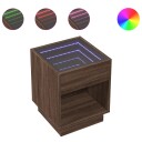  Salongbord med Infinity LED brun eik 40x40x50 cm 3284083