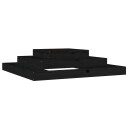 vidaXL Plantekasse svart 110x110x27 cm heltre furu