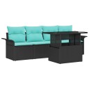 vidaXL Hagesofa Set 5 stk. Svart [Syntetisk]: Poly Rattan