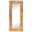 vidaXL Håndskåret speil 110x50x11 cm heltre mango
