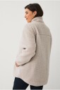 Ellos Plus collection   Pilejakke med høy krage   Beige