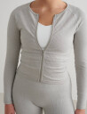 aim´n Ribbed Seamless Zip Jacket - Grey - XL