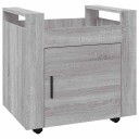 vidaXL Tralle til skrivebord grå eik 60x45x60 cm konstruert tre
