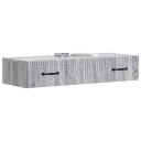 vidaXL Vegghengt Sidebord Grå sonoma 87,5 x 34,5 x 17 cm