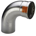 Viega Sanpress Inox 90° Bøy 76,1 mm Rustfritt Stål for Overvanns- og Drensrør
