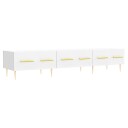  TV benk hvit 150x36x30 cm konstruert tre