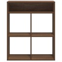 Bokhylle brun eik 66x31x80 cm konstruert tre