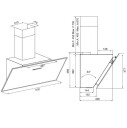 Eico skråstilt ventilator for vegg hvit EICO E25 60 W 60 cm