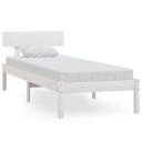 vidaXL Sengeramme hvit heltre furu 90x200 cm