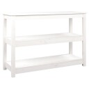 vidaXL Konsollbord hvit 110x40x74 cm heltre furu