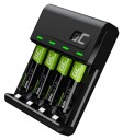 Green Cell VitalCharger med 4xAAA oppladbare 800mAh batterier