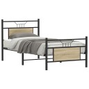 Sengeramme uten madrass sonoma eik 75x190 cm konstruert tre