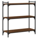  Bokhylle 3 etasjer brun eik 80x30x86 cm konstruert tre 8721012194533
