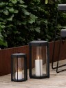Firefly lykt 35 cm stål sort