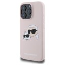 Karl Lagerfeld iPhone 16 Pro MagSafe Deksel med Nauble Heads - Rosa